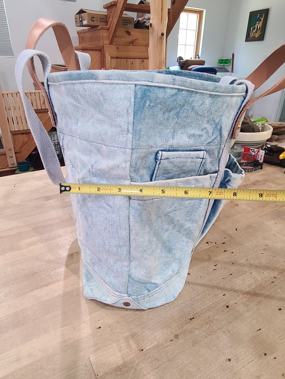Immodest Cotton Construction Tote In Acid Wash AWESOME! - Picture 14 of 14